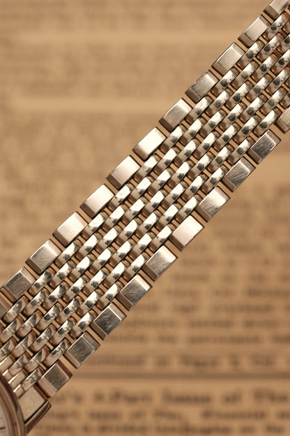 1967  14K Solid Gold Omega Seamaster De Ville reference LL 6590-1 34mm with Gold beads of rice bracelet