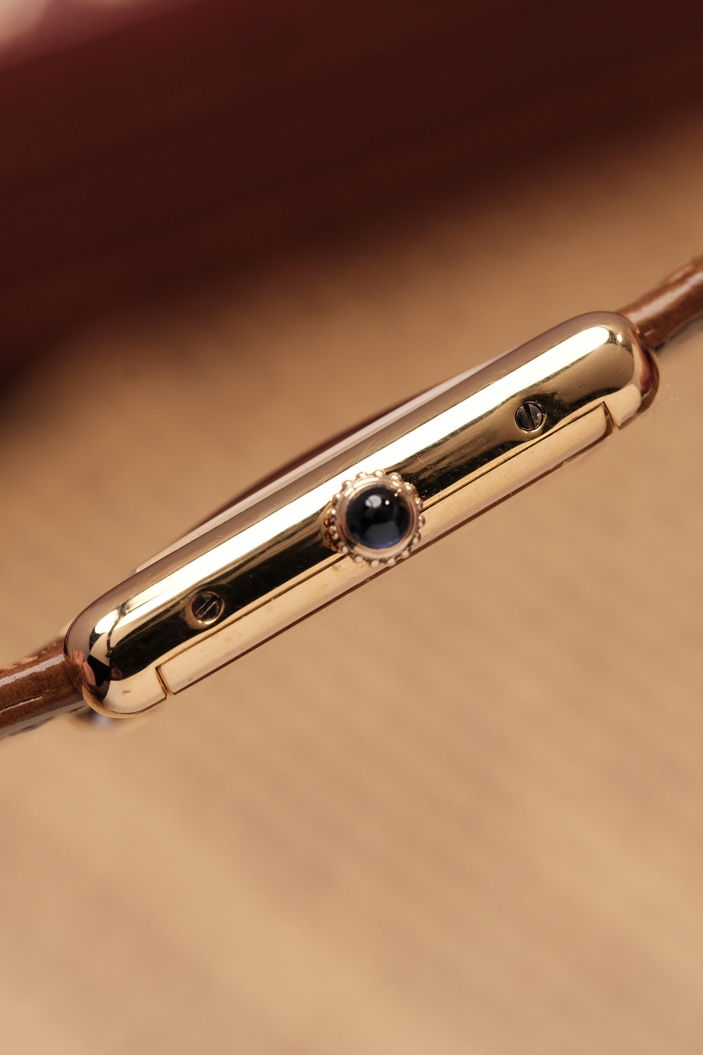 CARTIER  De Must Tank Trinity Vertical Stripe Dial Gold Hand Winding Gold-Plated Silver 925