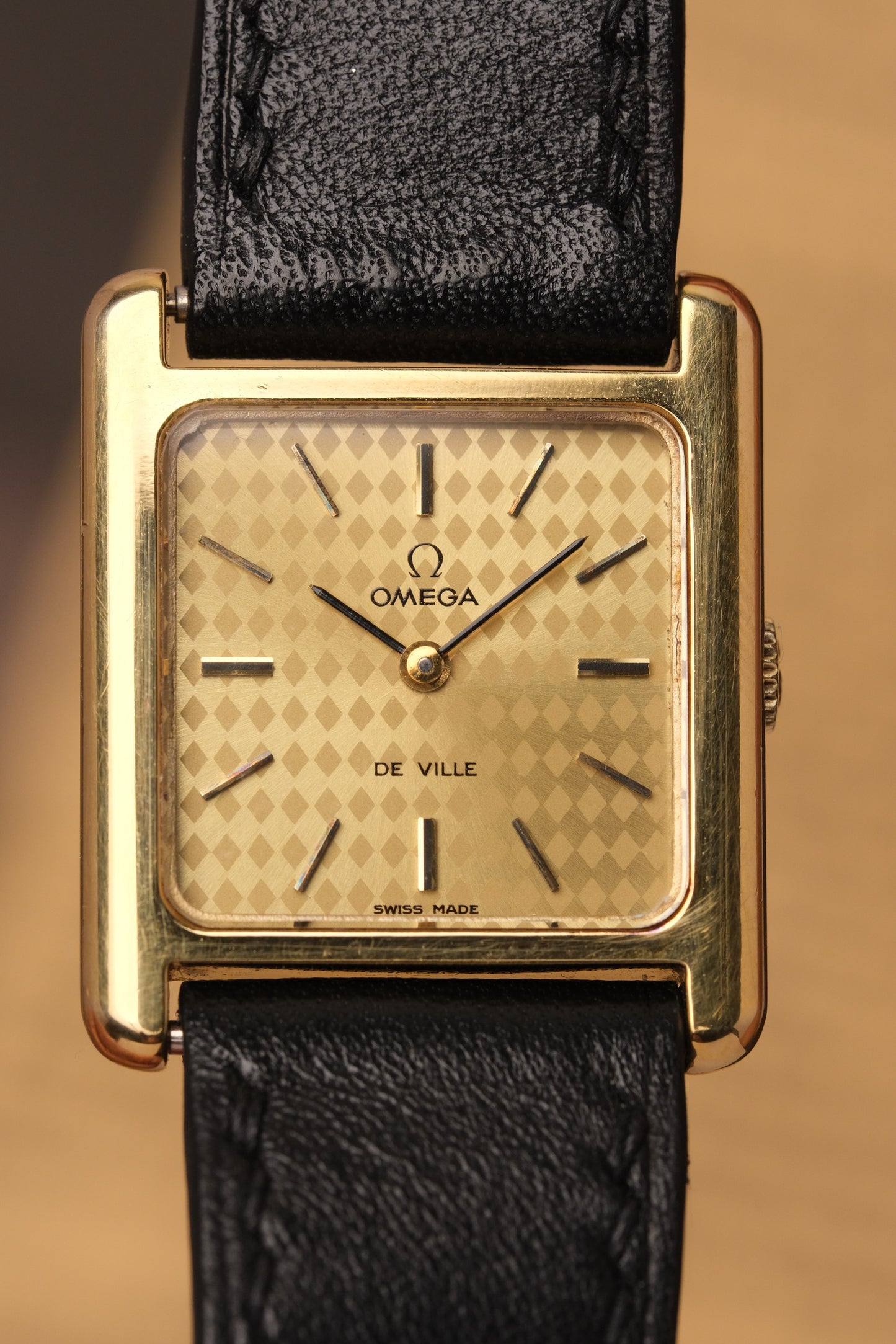 Omega De Ville Tank “Mini Normale” Champagne Mosaic Dial Manual Winding Ref. 511.0406