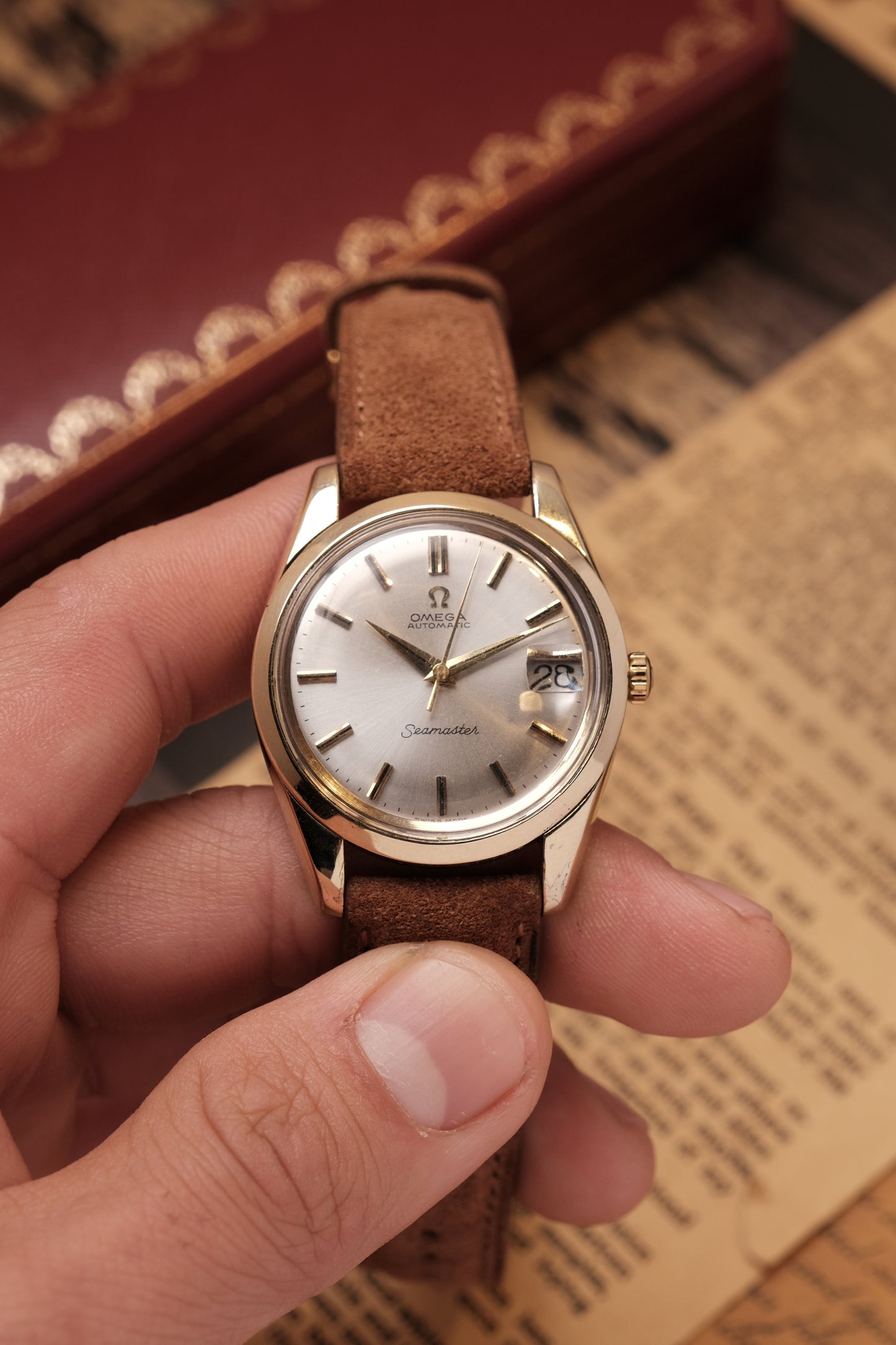 Vintage Omega Seamaster Automatic Gold Capped 166.010-63 ( Sapphire case back)