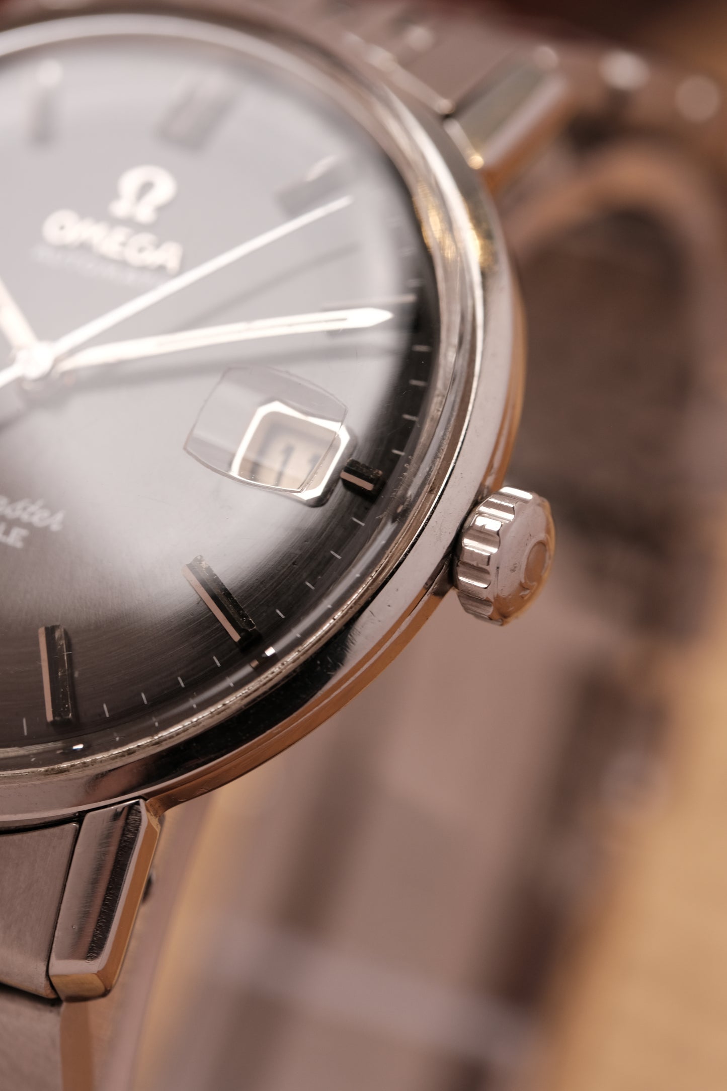 Vintage Omega Seamaster Automatic Deep Black Pie Pan Dial  166.020