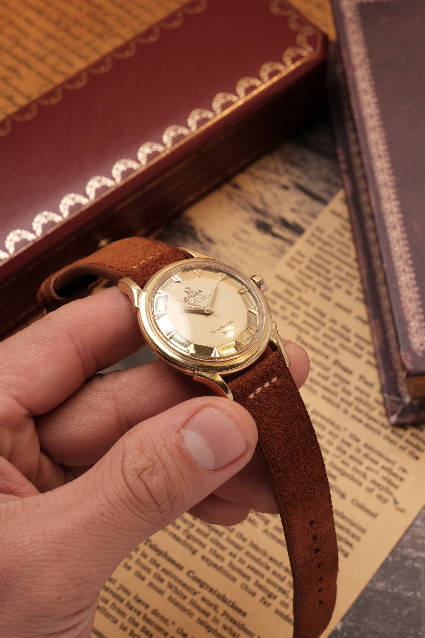 Vintage 1958 Omega Constellation Pie Pan De Luxe Arrow Head Ref 2852/2853 S.C