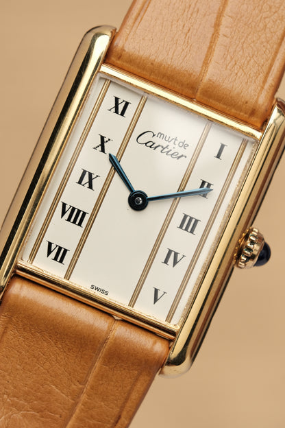CARTIER MUST DE TANK VERMEIL (LM 23x31mm) COLUMN DIAL QUARTZ Ref.681006