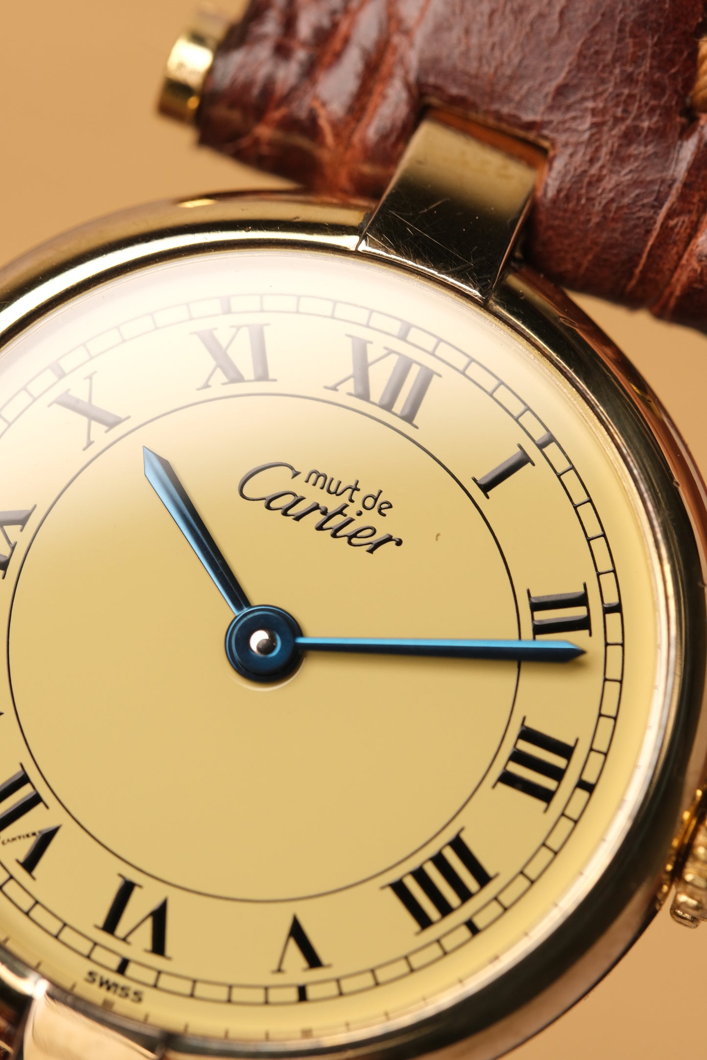 Ladies Cartier Must Vendome Vermeil 1851 ARGENT 925 Gold Plated 24MM ( Fullset)