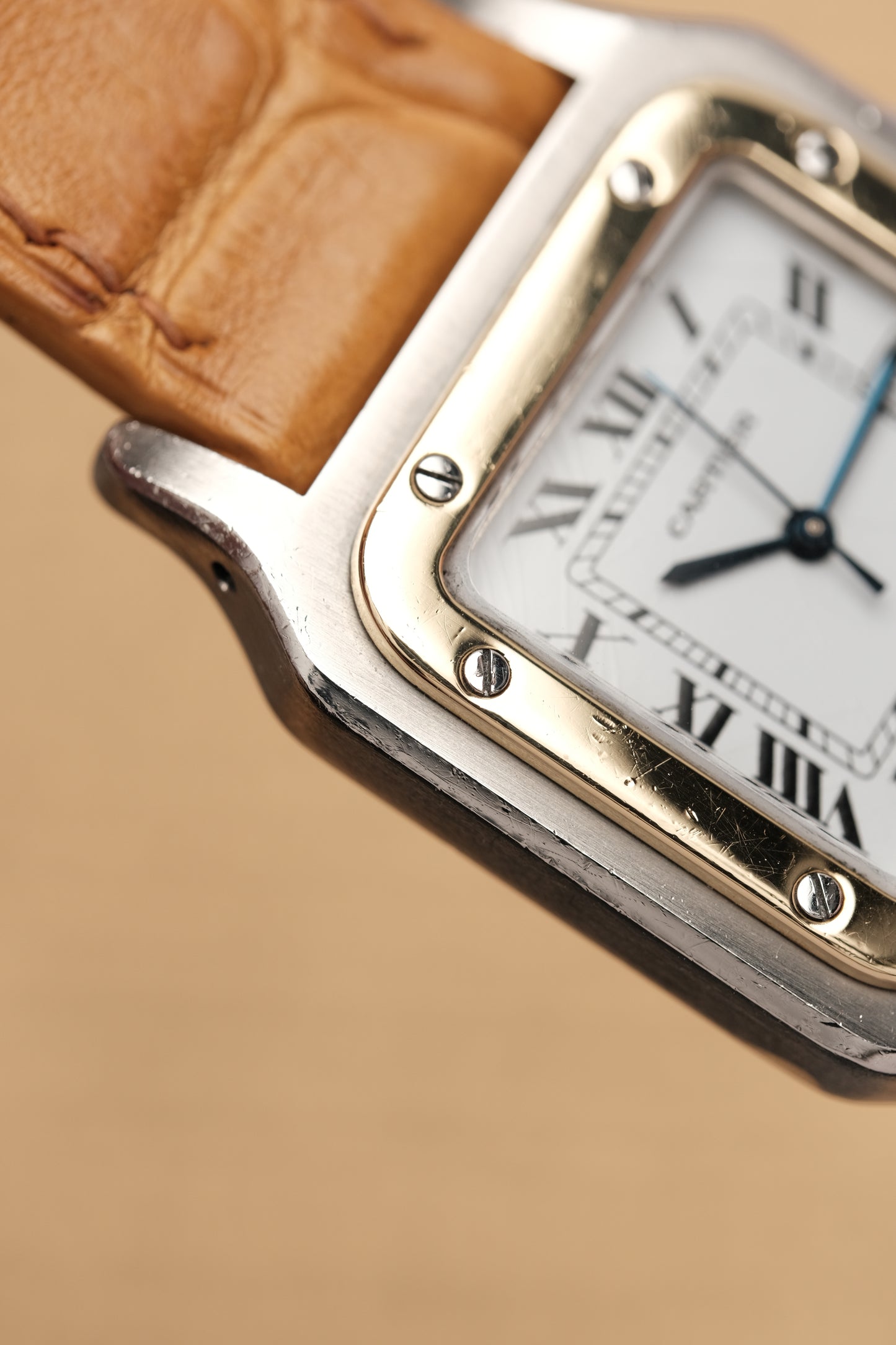 Cartier Santos Carree 2961 Large( 29x41mm)  White Romans Automatic 1980