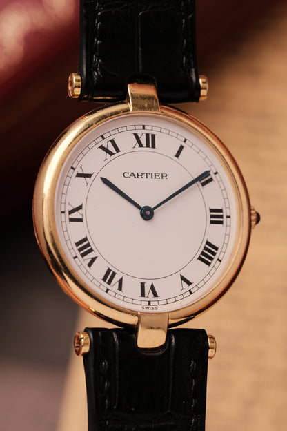 Cartier Vendome 881001 Paris Dial 18k Solid  Yellow Gold 30mm 1990s