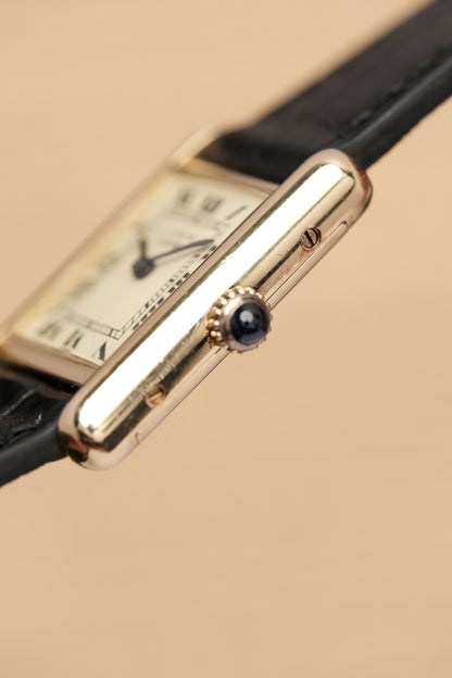 Vintage Cartier Must De Tank Vermeil (SM 20x28mm) ROMAN DIAL Hand Windding Ref.3096998