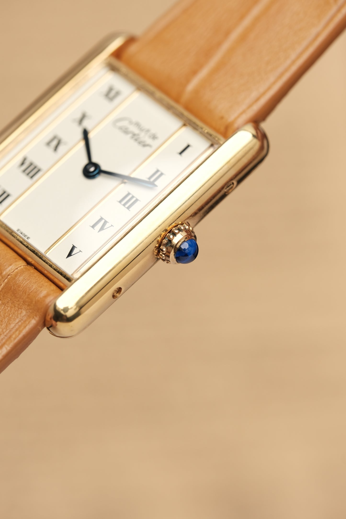 CARTIER MUST DE TANK VERMEIL (LM 23x31mm) COLUMN DIAL QUARTZ Ref.681006