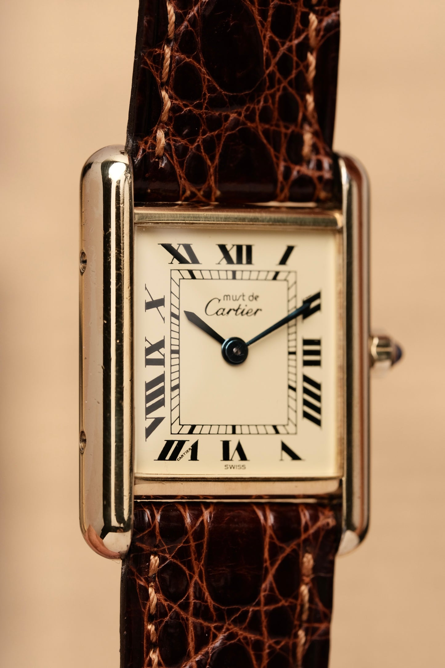 Vintage Cartier Must De Tank Vermeil (SM 20x28mm) ROMAN DIAL QUARTZ Ref.87728