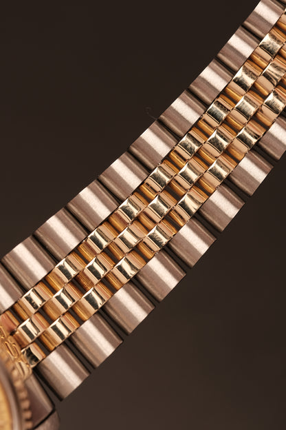 Rolex Datejust 36 16013 Two Tone 18k Yellow Gold Jubilee Bracelet Fluted Bezel + Box and Booklet