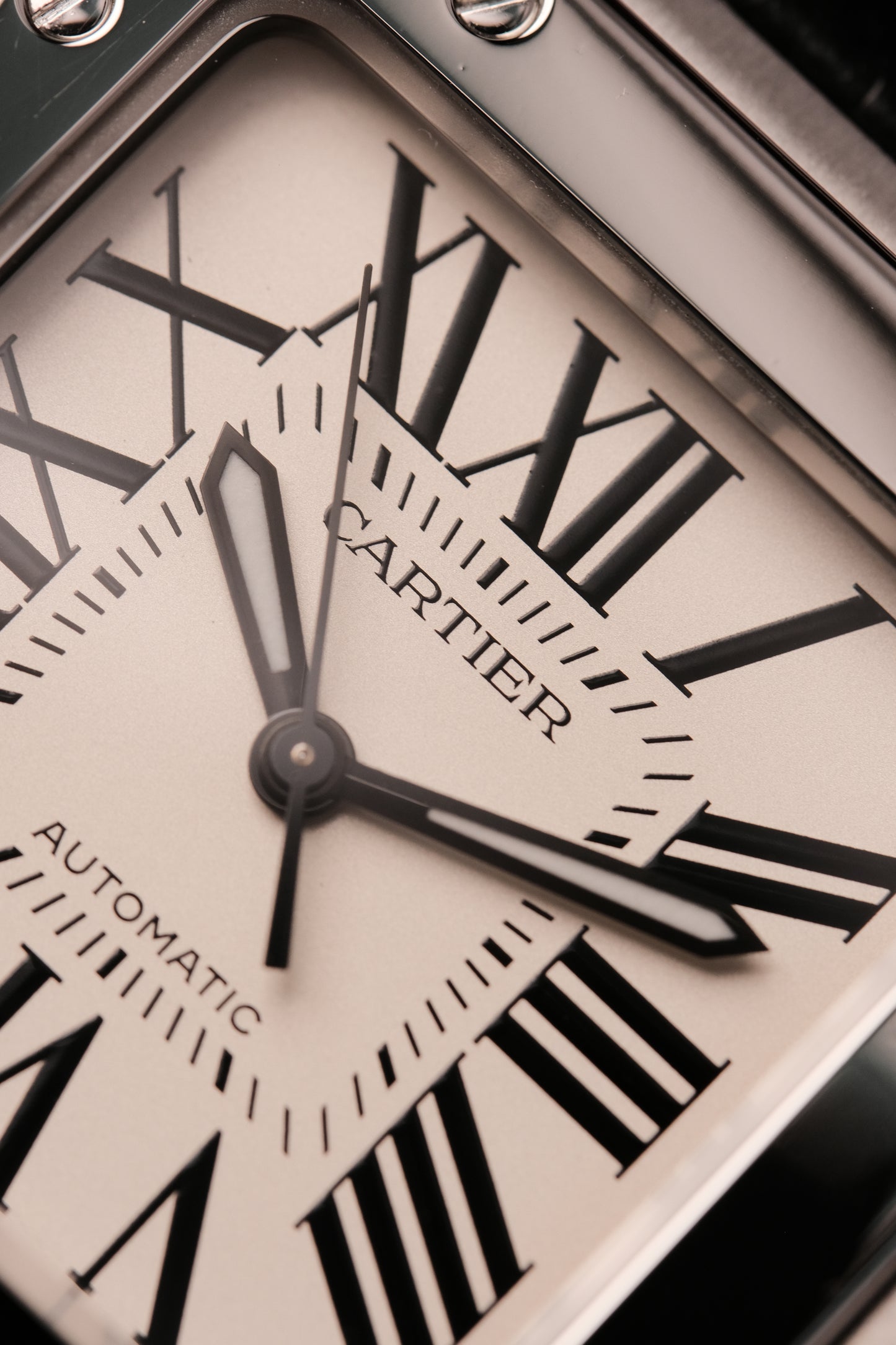 (Full set) Cartier Santos 100 W20126X8 2878 MM White 33mm Automatic Watch