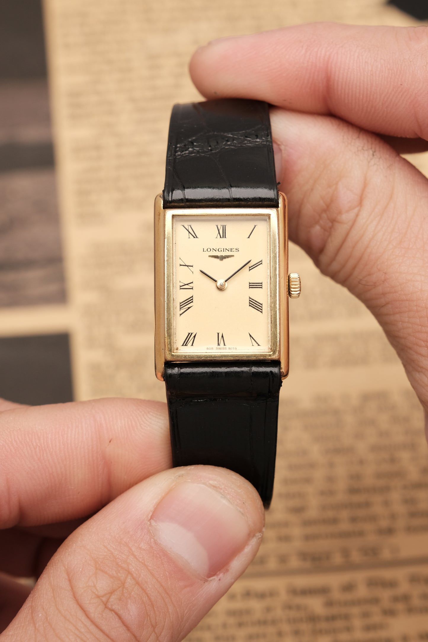 Vintage 1970’s Longines “Tank” Manual winding Ref.5079
