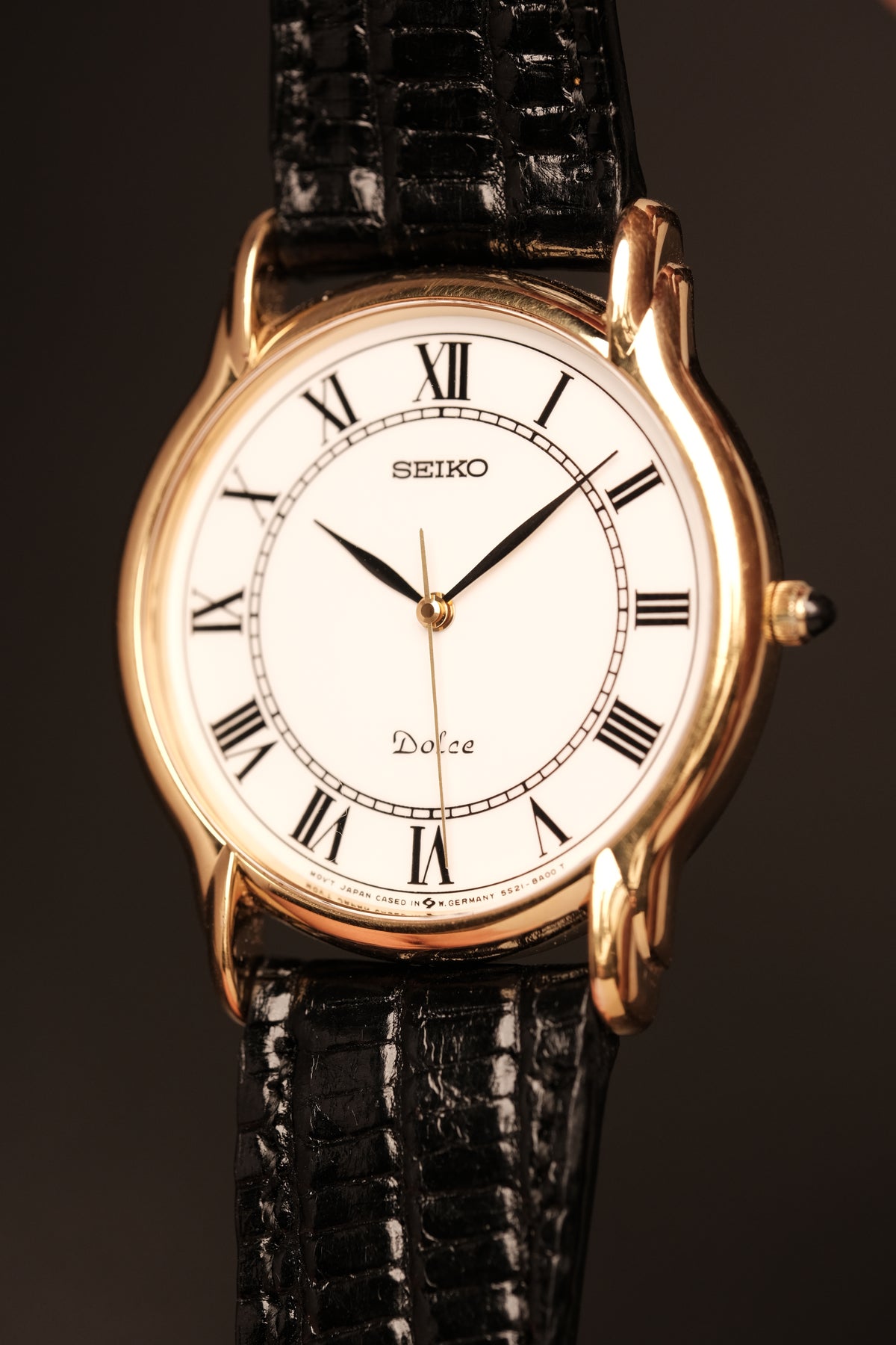 1989 Vintage  Seiko Dolce reference 5S21-8A00 Sweeping Hand 34MM