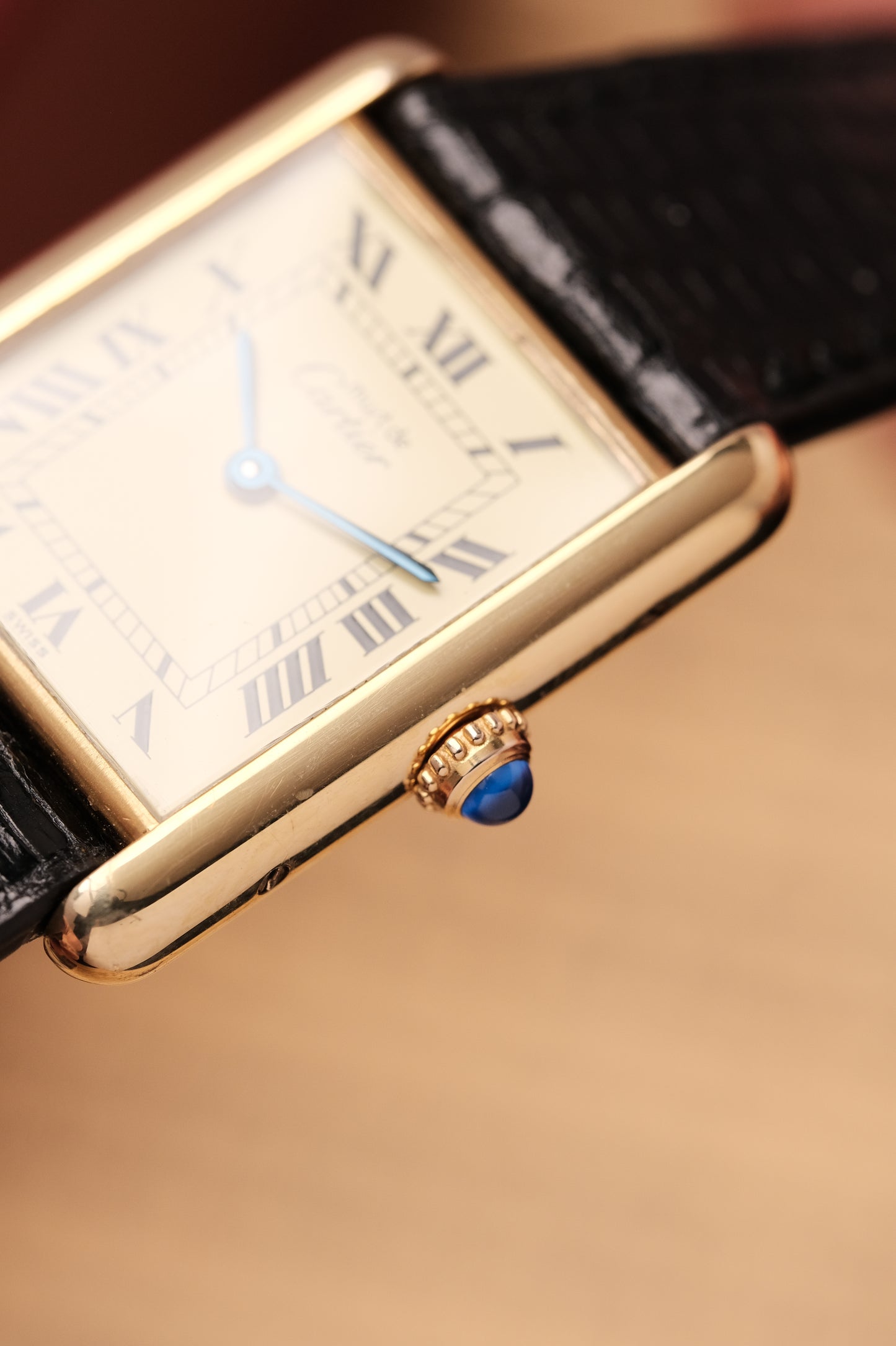 CARTIER MUST DE CARTIER TANK VERMEIL ROMAN DIAL REF. 681006