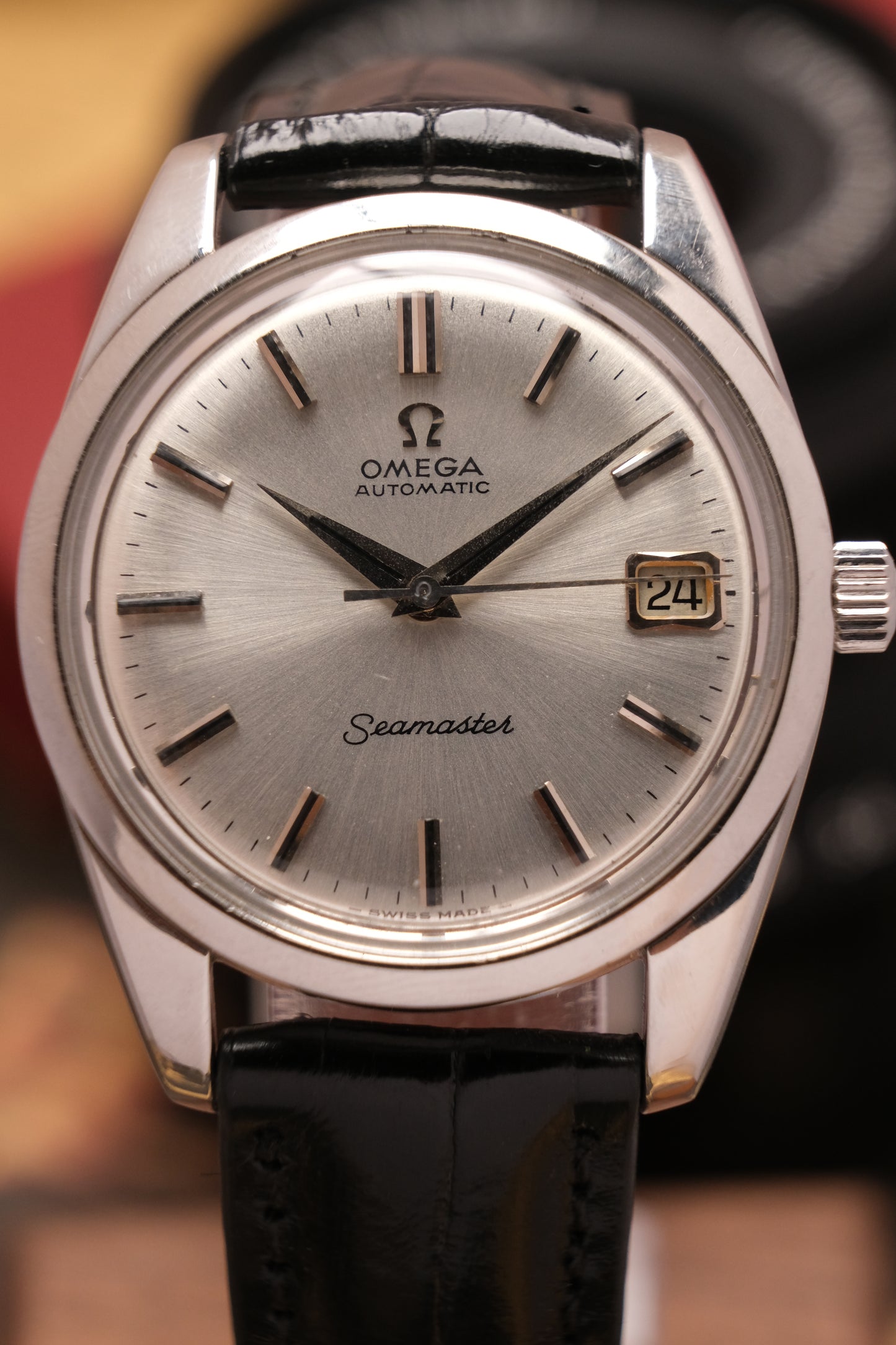 Vintage Omega Seamaster Automatic 166.010 (Black leather strap)