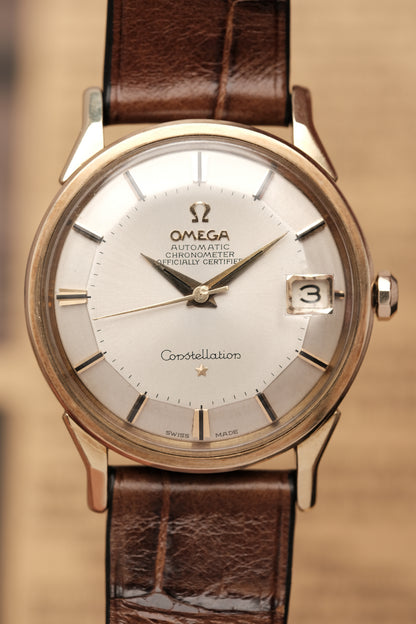 1964 OMEGA CONSTELLATION PIE PAN DOG LEG White Dial AUTOMATIC CHRONOMETER REF. 168.005