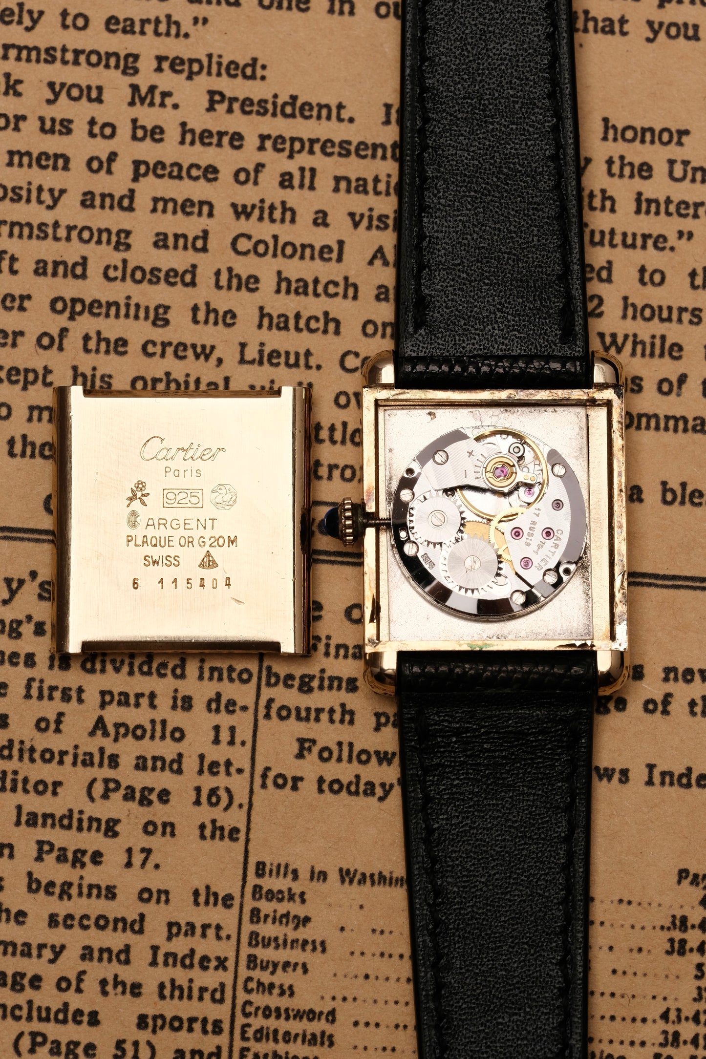 CARTIER MUST DE TANK VERMEIL (LM 23x31mm) ROMAN DIAL HAND WINDING 6115404