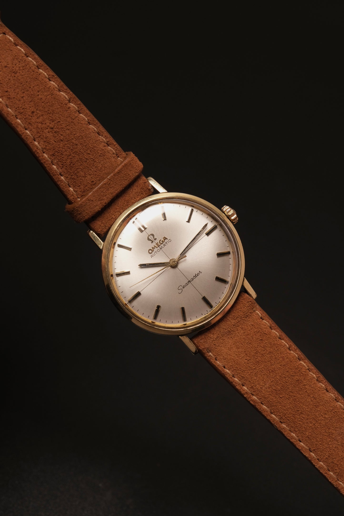 Omega Seamaster Automatic Crosshair Dial Gold Capped Ref 14765 62SC  C.552