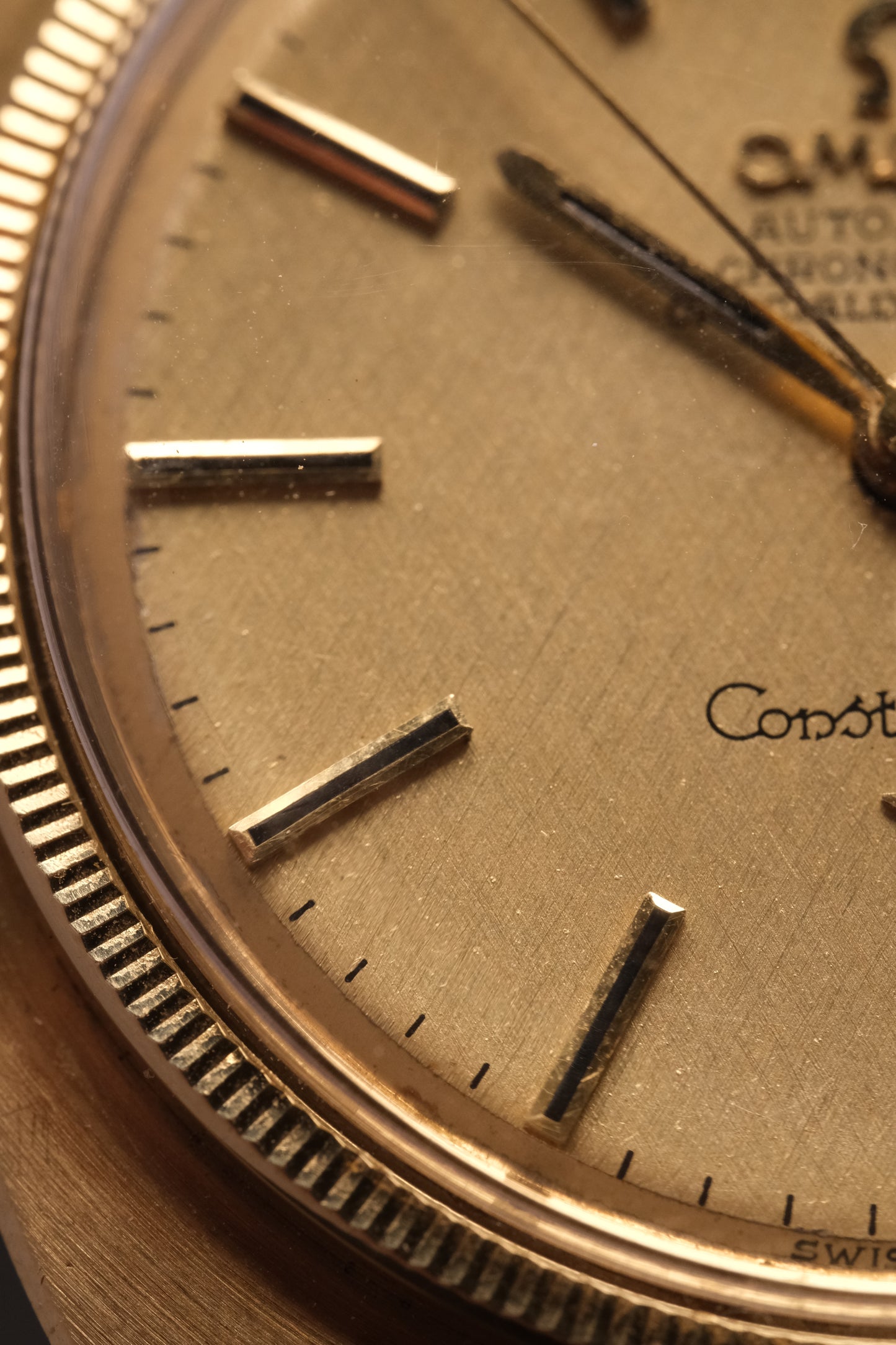 OMEGA Constellation C-shape Day-date Chronometer Linen Champagne Dial  - 168.029