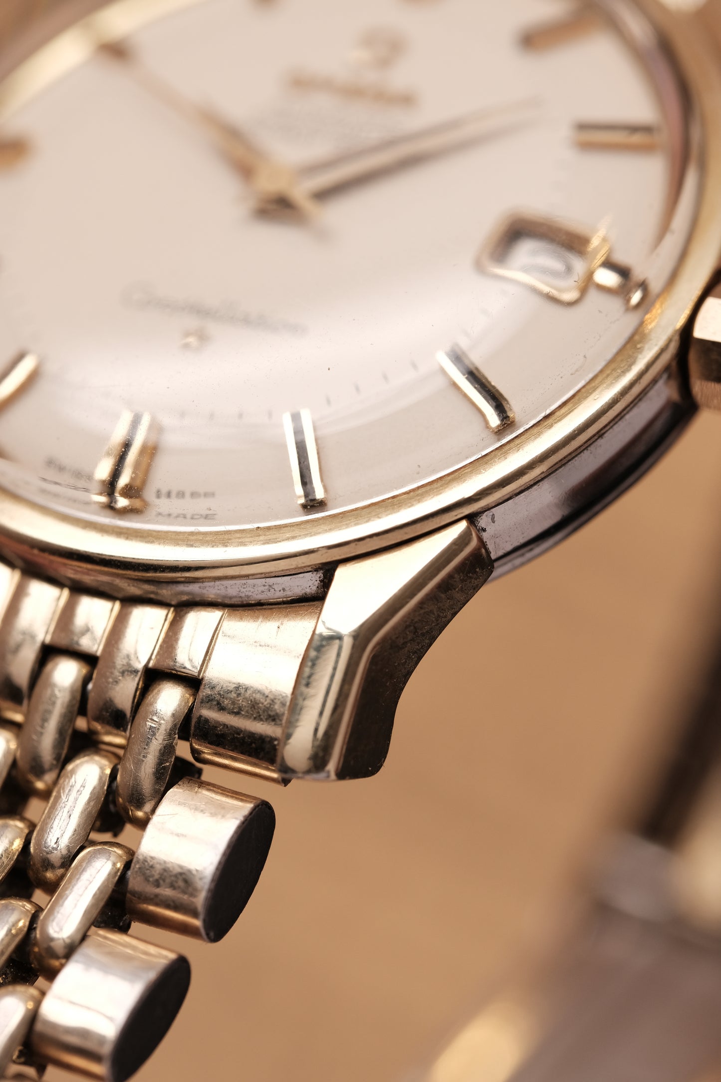 1963 OMEGA CONSTELLATION PIE PAN DOG LEG GOLD AUTOMATIC CHRONOMETER REF. 168.005