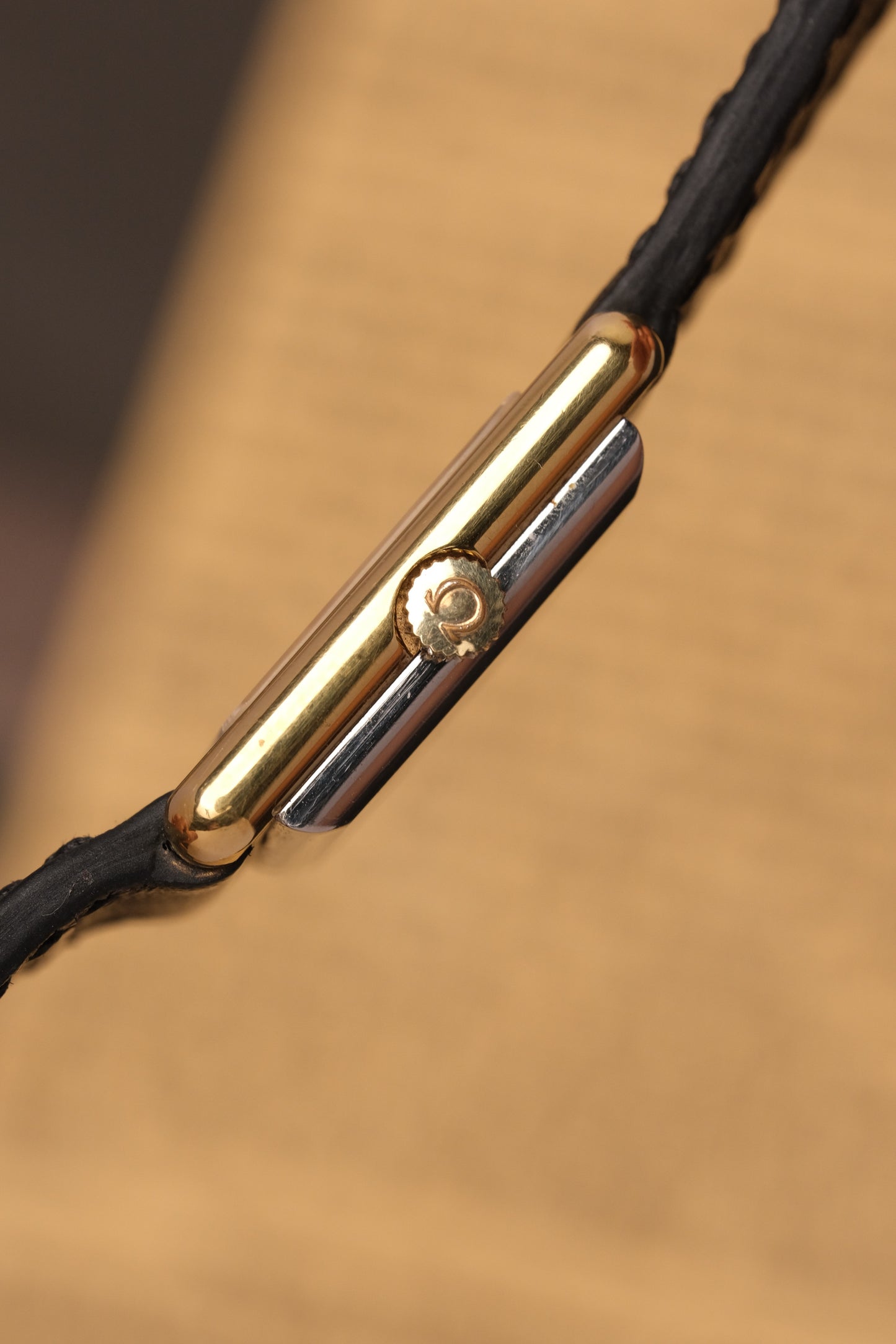 Omega De Ville Tank “Mini Normale” Champagne Mosaic Dial Manual Winding Ref. 511.0406