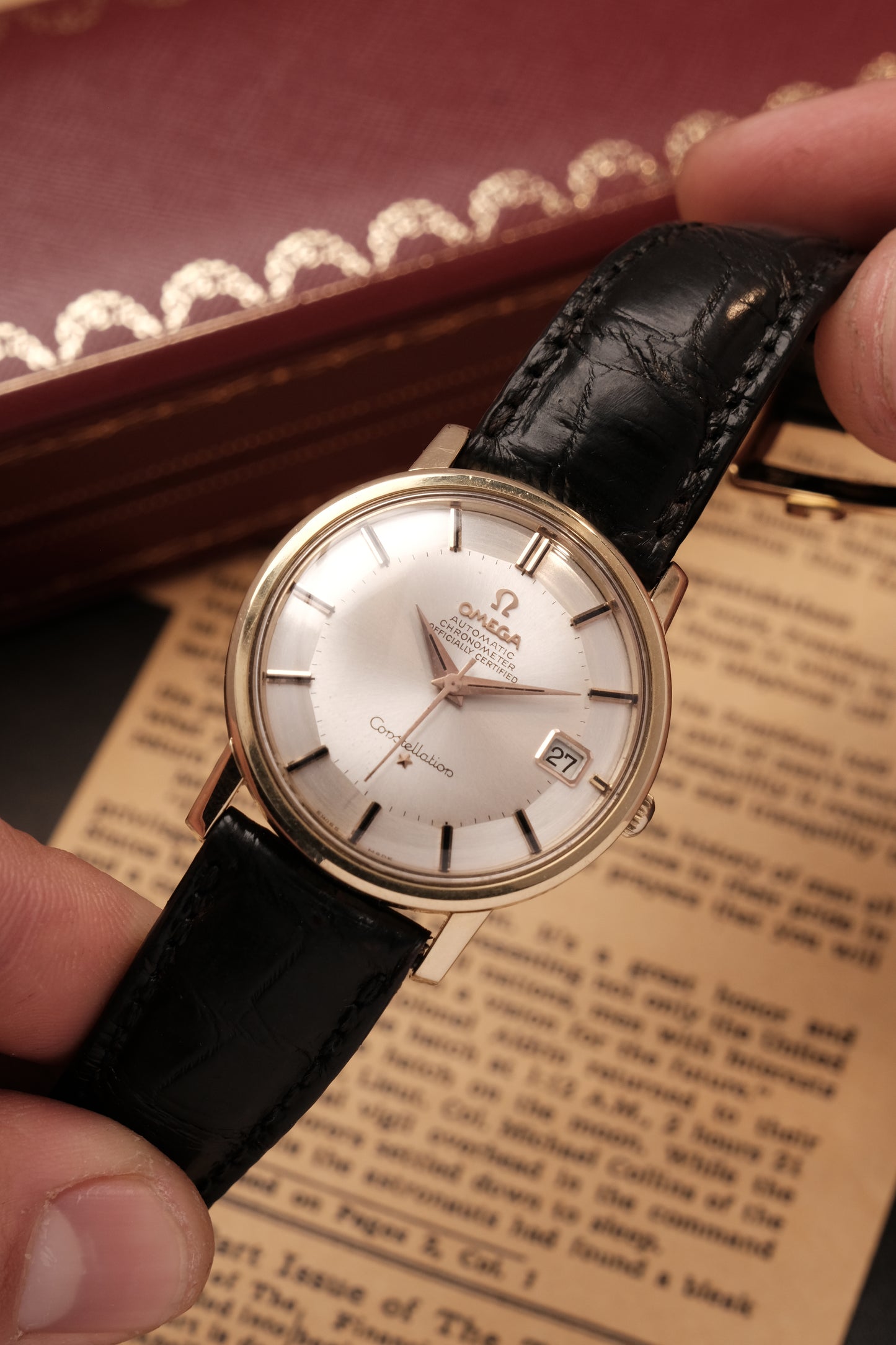 1966 OMEGA CONSTELLATION PIE PAN CHRONOMETER REF 168.010 Gold Cap