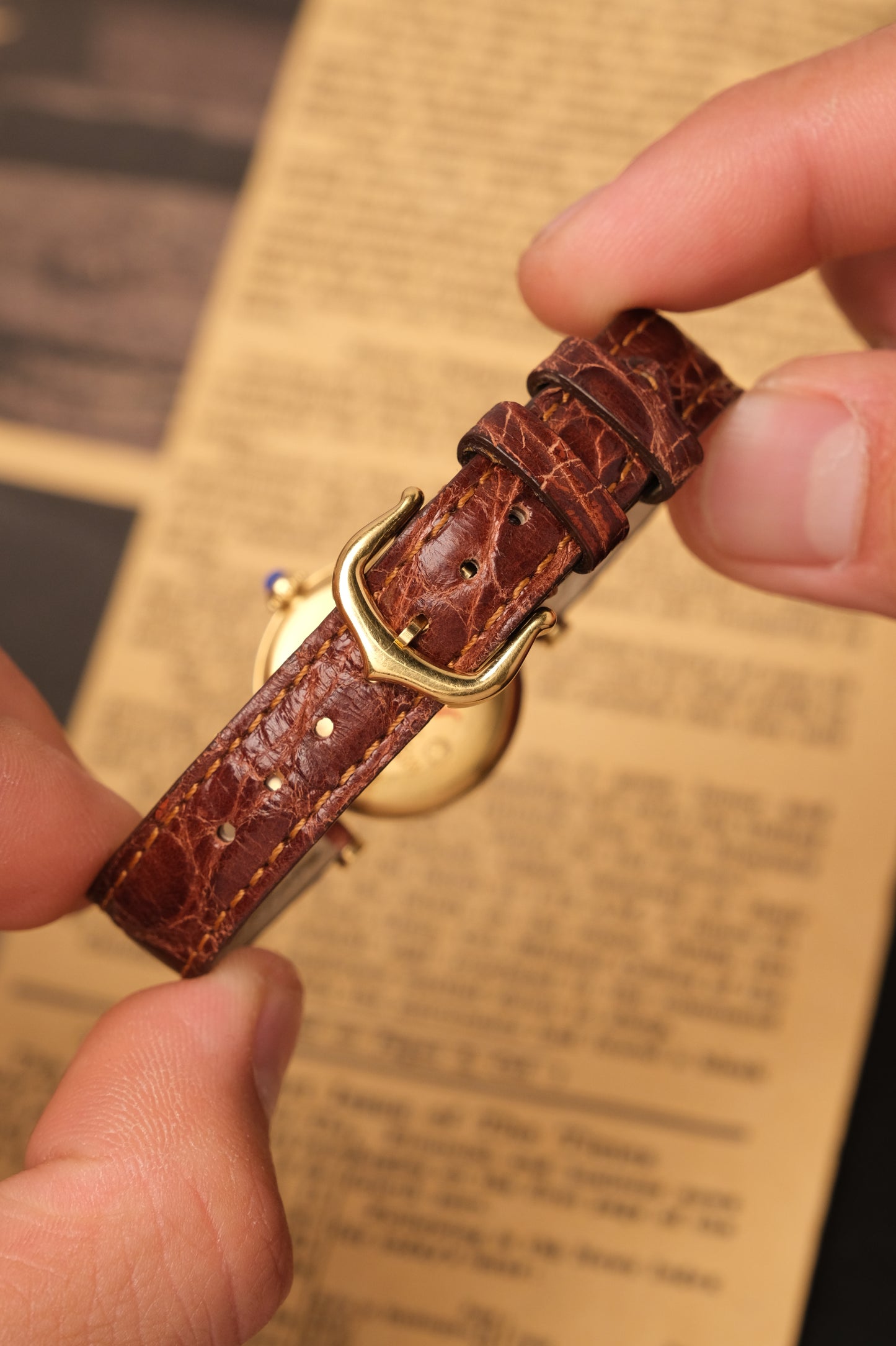 Ladies Cartier Must Vendome Vermeil 1851 ARGENT 925 Gold Plated 24MM ( Fullset)