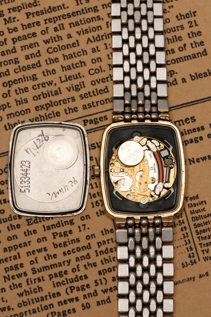 Omega De Ville Ref. 395.0876.2 Cal.1378 Ultra Thin Gold Quartz Integrated Bracelet