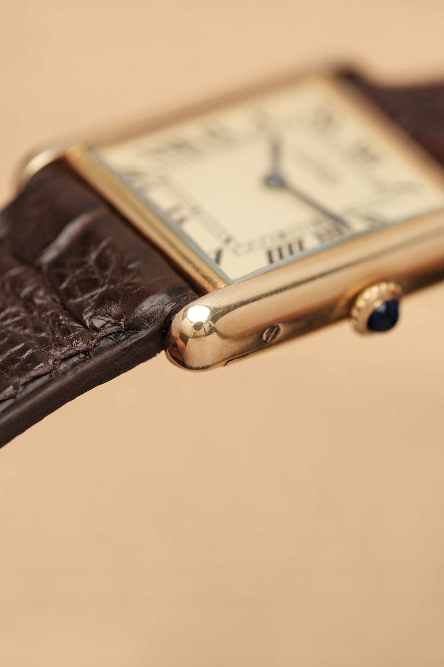 CARTIER MUST DE TANK VERMEIL (LM 23x31mm) ROMAN DIAL HAND WINDING