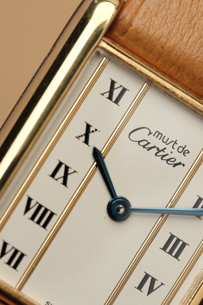 CARTIER MUST DE TANK VERMEIL (LM 23x31mm) COLUMN DIAL QUARTZ Ref.681006