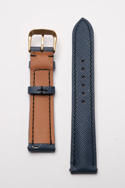 Midnight Navy Epsom Calfskin Leather Strap