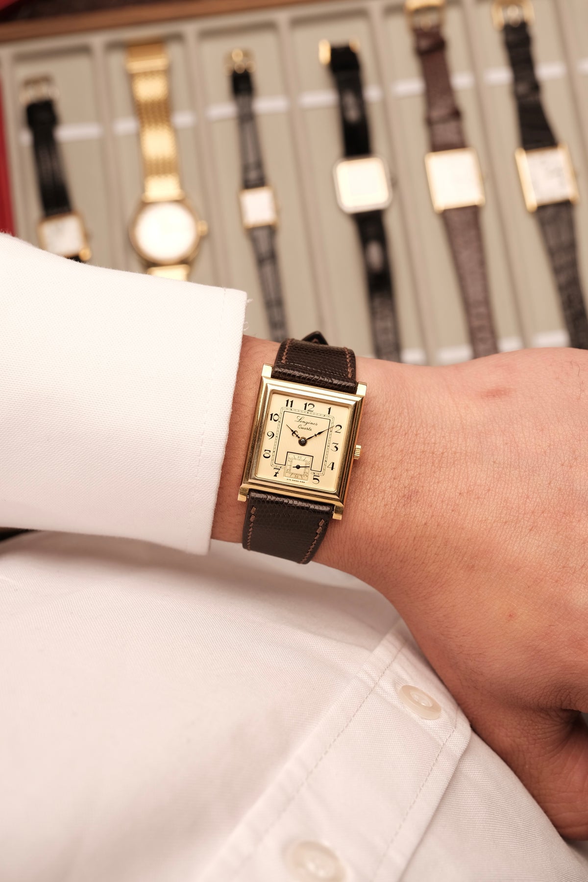 Vintage Longines 150th Anniversary Square Tank Reference 976.5159