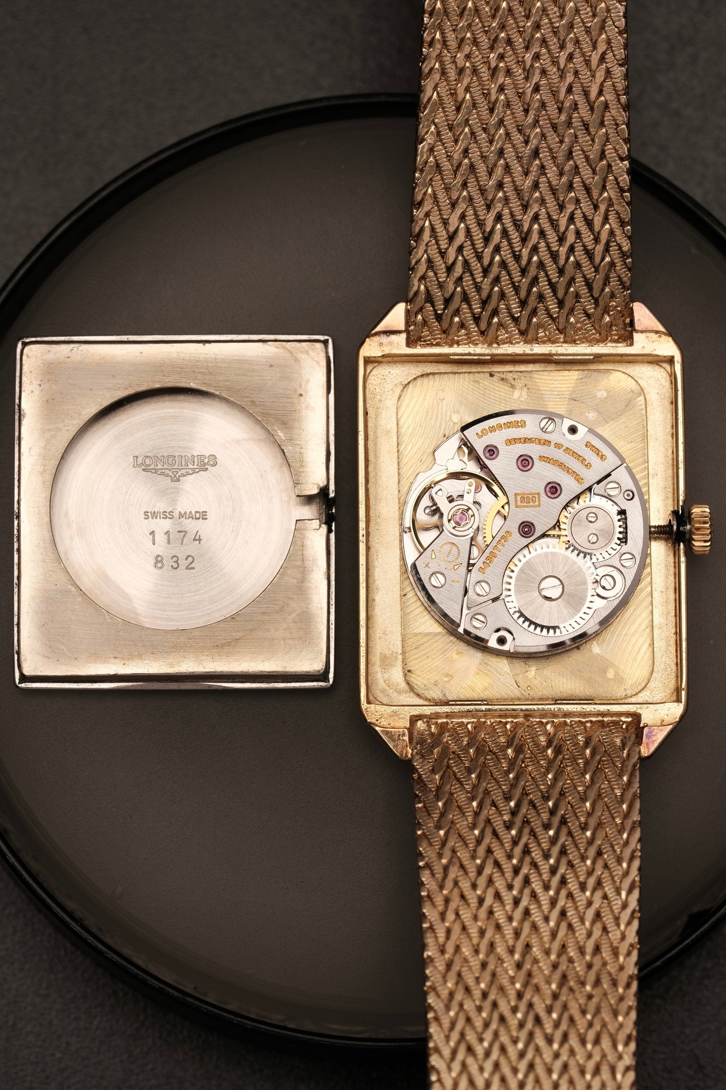 1978  Longines Vintage Tank Integrated Bracelet Hand Winding 832-1174
