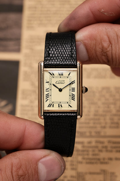 CARTIER MUST DE TANK VERMEIL (LM 23x31mm) ROMAN DIAL HAND WINDING 6115404