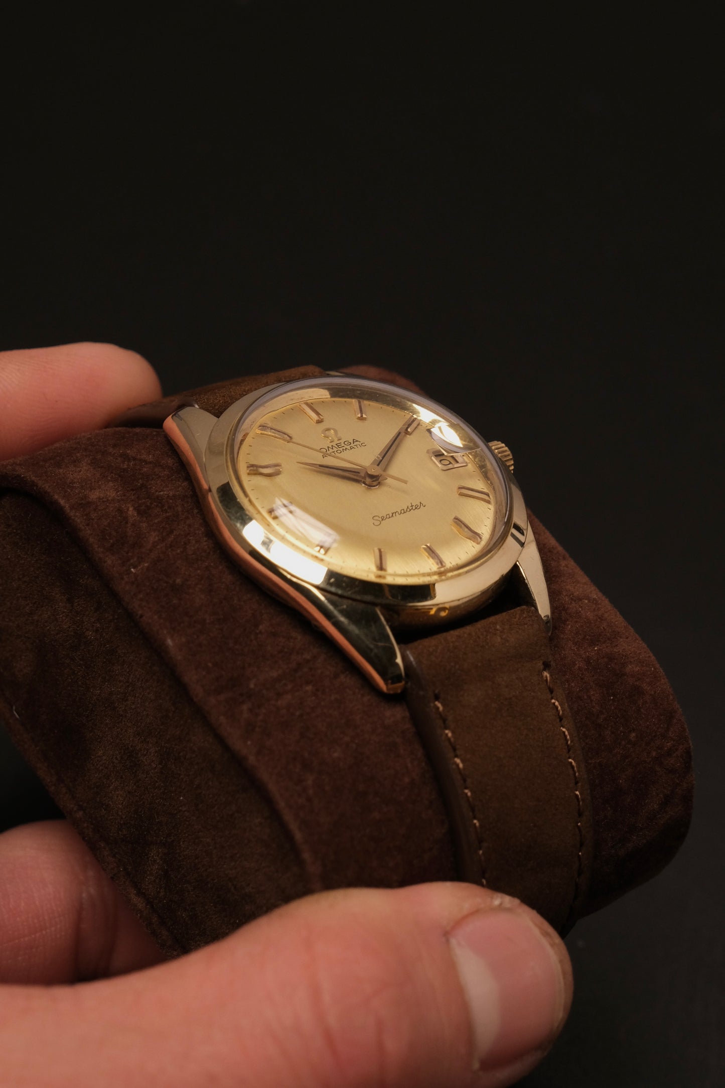 Vintage Omega Seamaster with Gold Crosshair Dial 166.010 from 1967