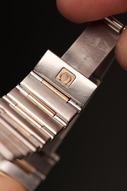 OMEGA WATCH CONSTELLATION 1301.60.00 - STAINLESS STEEL ROSE GOLD CHOCOLATE DIAMONDS (2000S)