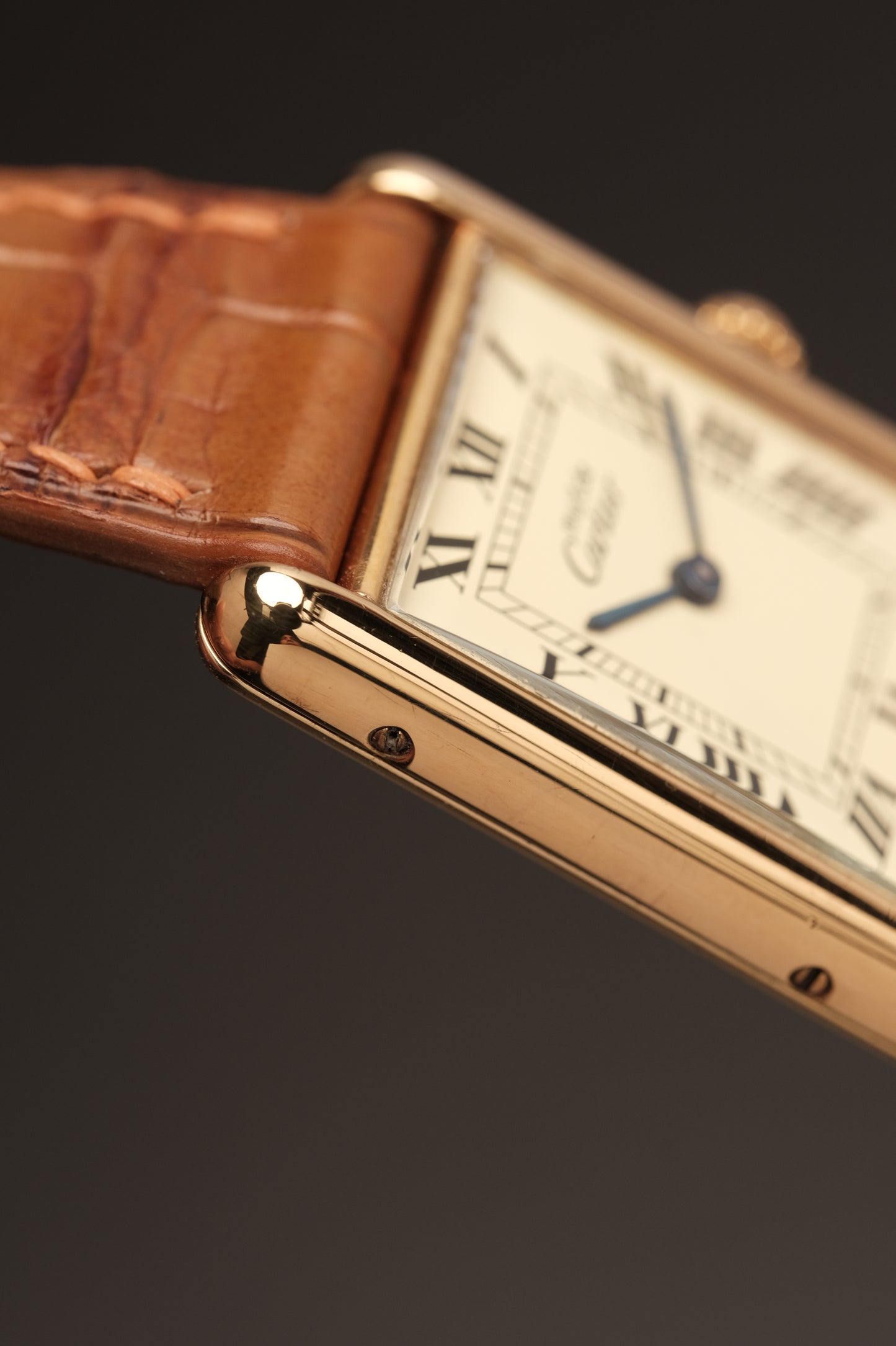 CARTIER MUST DE TANK VERMEIL (LM 23x31mm) ROMAN DIAL QUARTZ