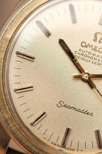 1968 Vintage Omega Seamaster Sparkle Dial Automatic 168.022 Jumbo 36mm Gold Capped Cal.564