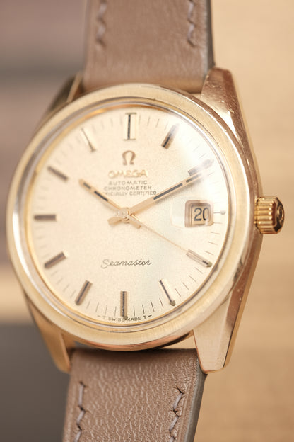 1968 Vintage Omega Seamaster Sparkle Dial Automatic 168.022 Jumbo 36mm Gold Capped Cal.564