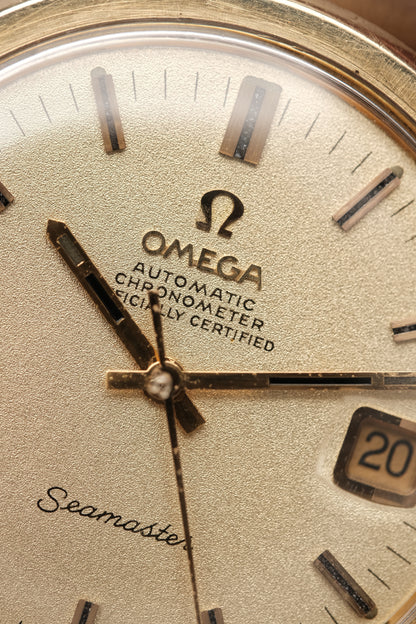 1968 Vintage Omega Seamaster Sparkle Dial Automatic 168.022 Jumbo 36mm Gold Capped Cal.564