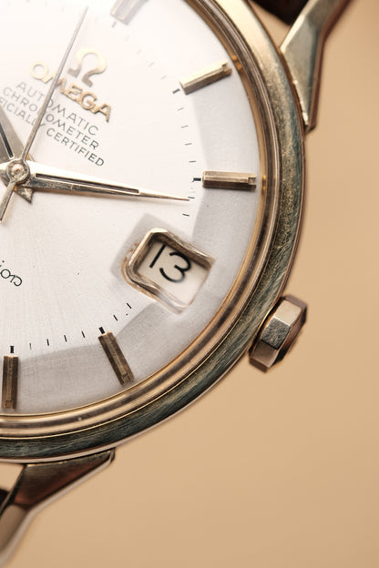 1966 OMEGA CONSTELLATION PIE PAN DOG LEG White Dial AUTOMATIC CHRONOMETER REF. 168.005