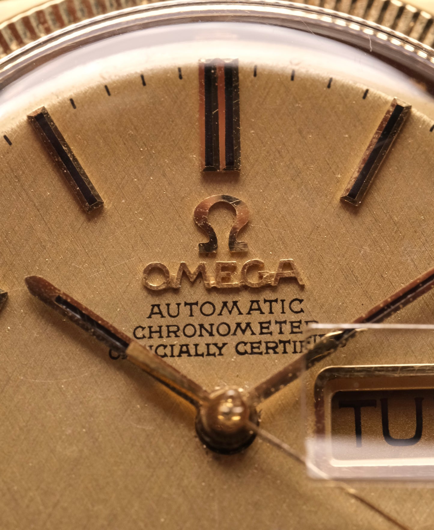 OMEGA Constellation C-shape Day-date Chronometer Linen Champagne Dial  - 168.029