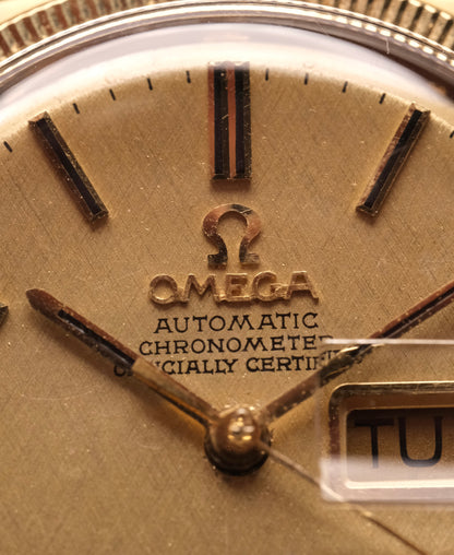 OMEGA Constellation C-shape Day-date Chronometer Linen Champagne Dial  - 168.029