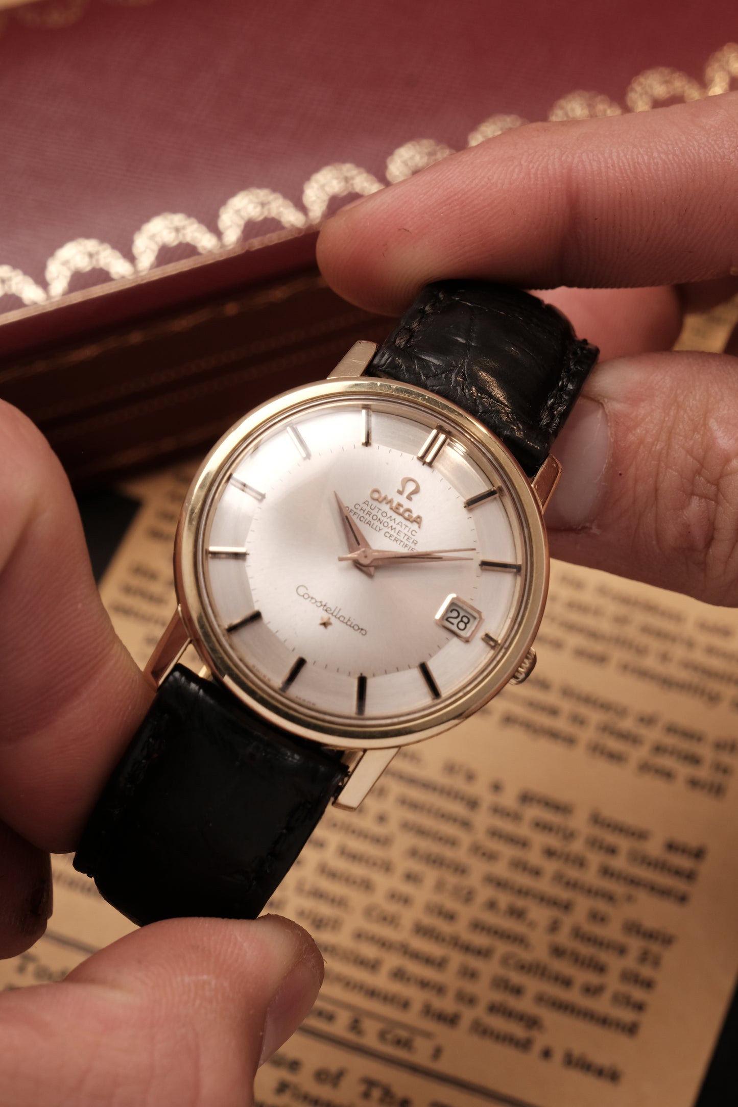 1966 OMEGA CONSTELLATION PIE PAN CHRONOMETER REF 168.010 Gold Cap