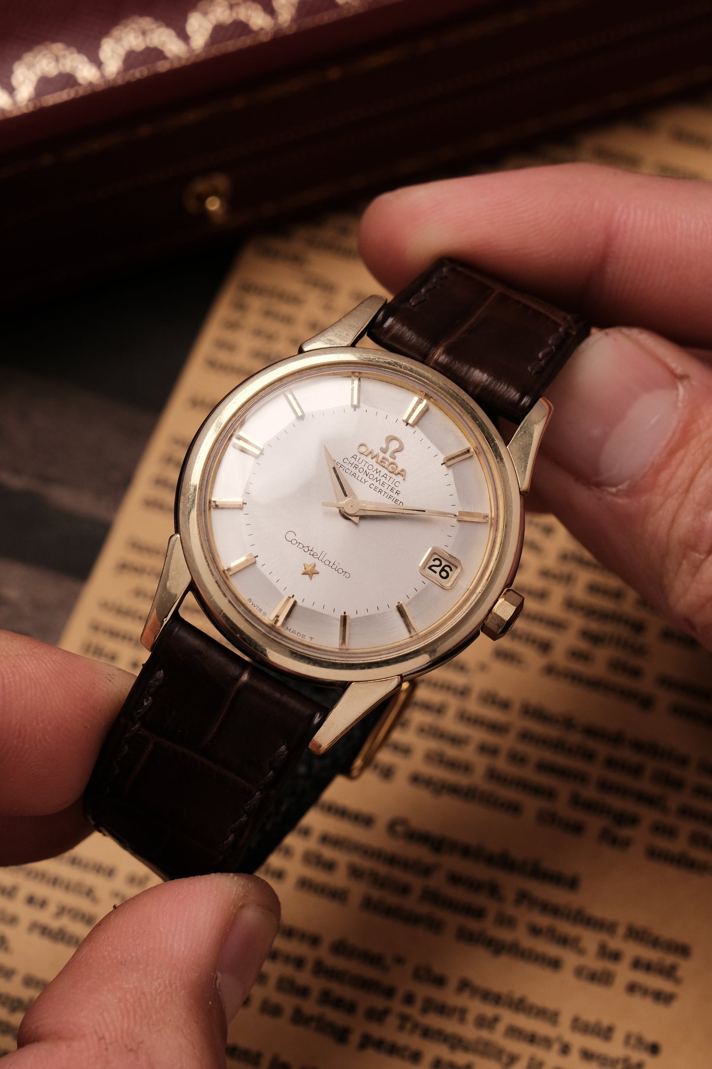 1959 Omega Constellation Pie Pan Gold Capped  Dial REF. 14393-8- SC