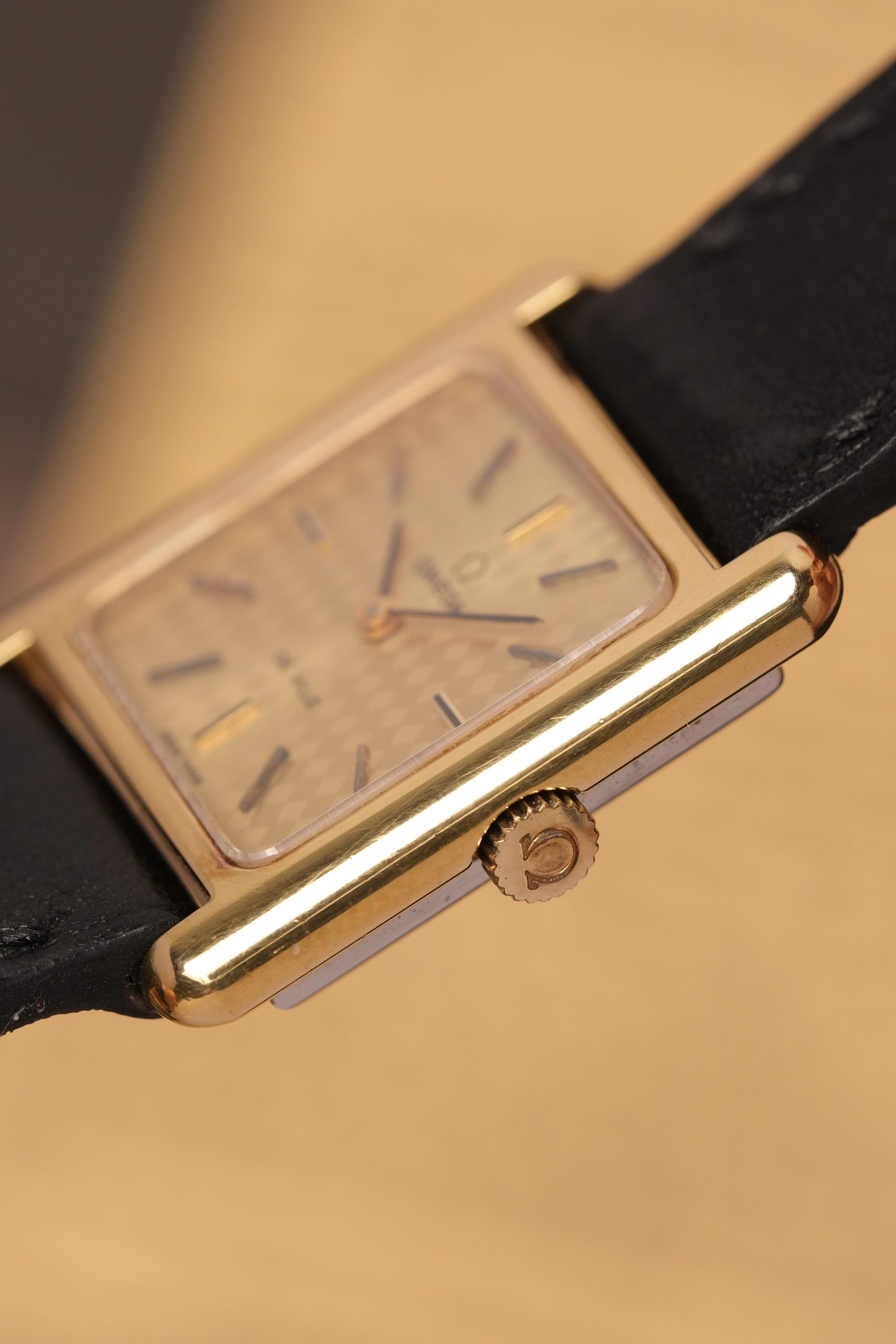 Omega De Ville Tank “Mini Normale” Champagne Mosaic Dial Manual Winding Ref. 511.0406