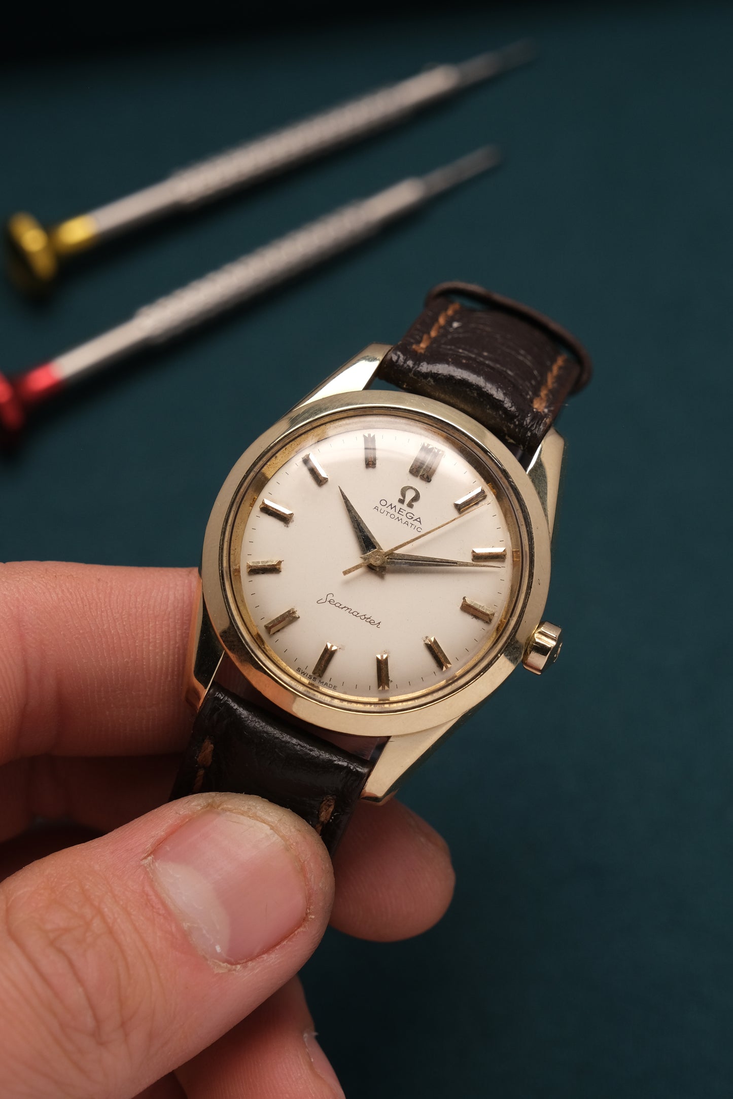 1958 Omega Seamaster Automatic 2975-5SC Caliber 501 Champagne Dial