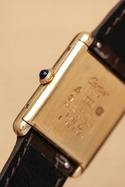 CARTIER MUST DE TANK VERMEIL (LM 23x31mm) ROMAN DIAL HAND WINDING