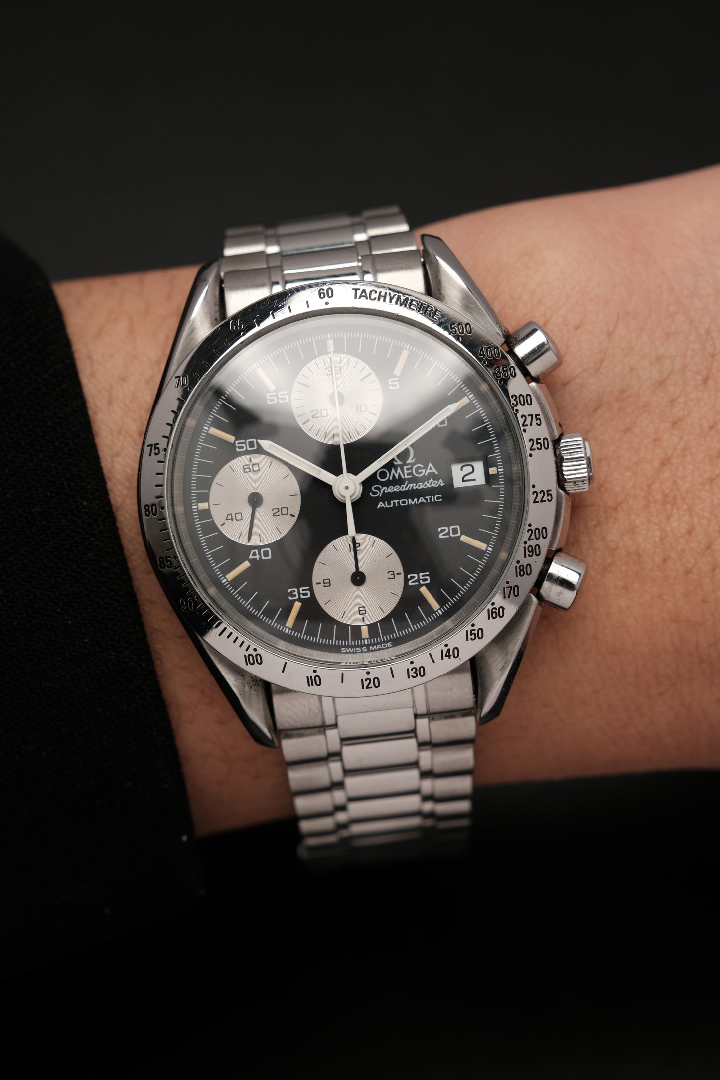 1996 Omega Speedmaster Reverse Panda Chronograph Automatic Date 3511.50 Cal. 1155 + BOX and Paper