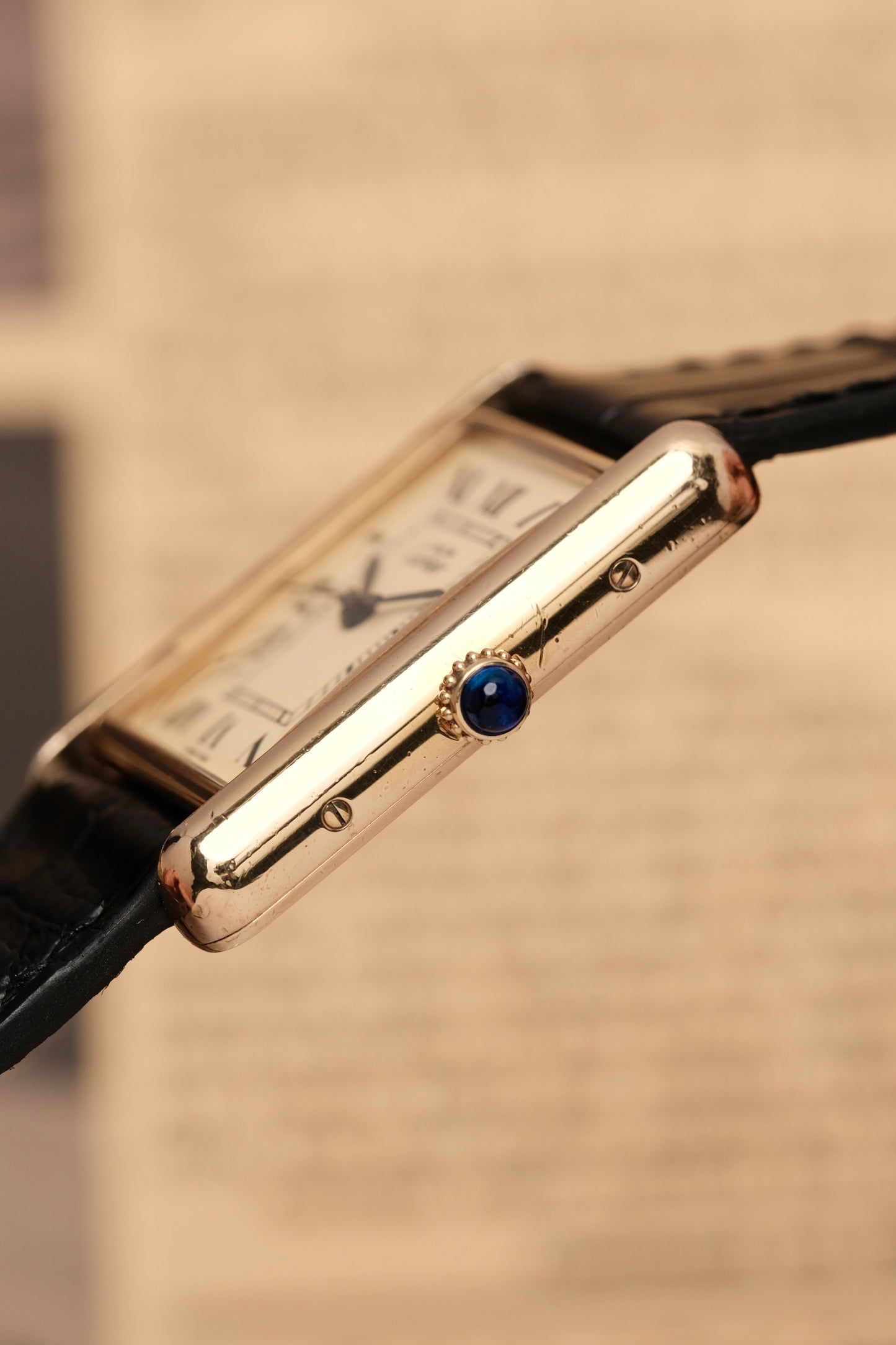 Vintage Cartier Must De Tank (XL 26x34mm) ROMAN DIAL QUARTZ Ref.2413